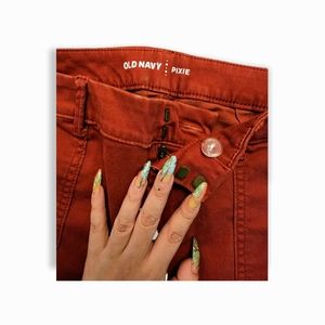 Red-orange Old Navy Pixie Pants